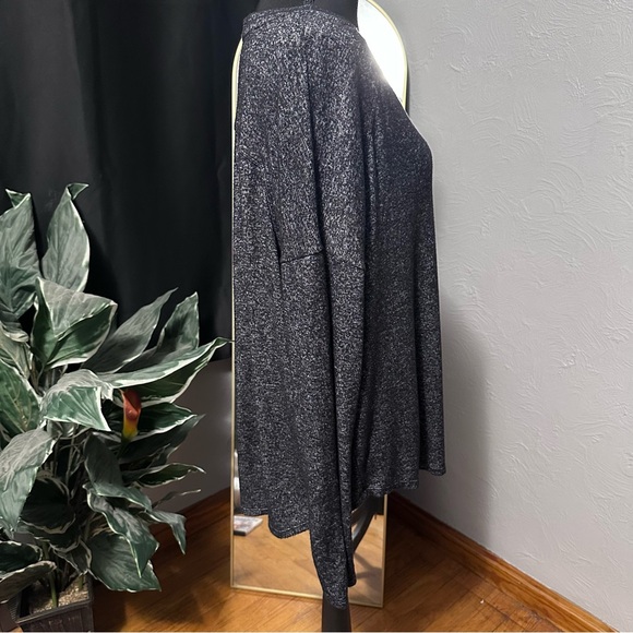 Calvin Klein Heathered Gray V-Neck Long Sleeve Top | Size XL - Picture 9 of 12